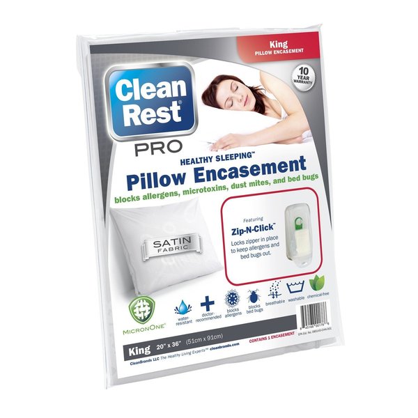 Cleanbrands Pillow Encst CleanRest Pro K 845168001786